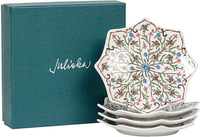 Juliska Villa Seville Place Setting (Chambray, Scalloped Side/Cocktail Plate Set/4)