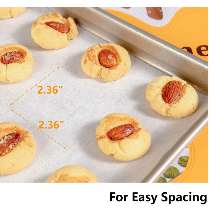 Precut Parchment Paper Sheets with Grid Lines (46 Count)