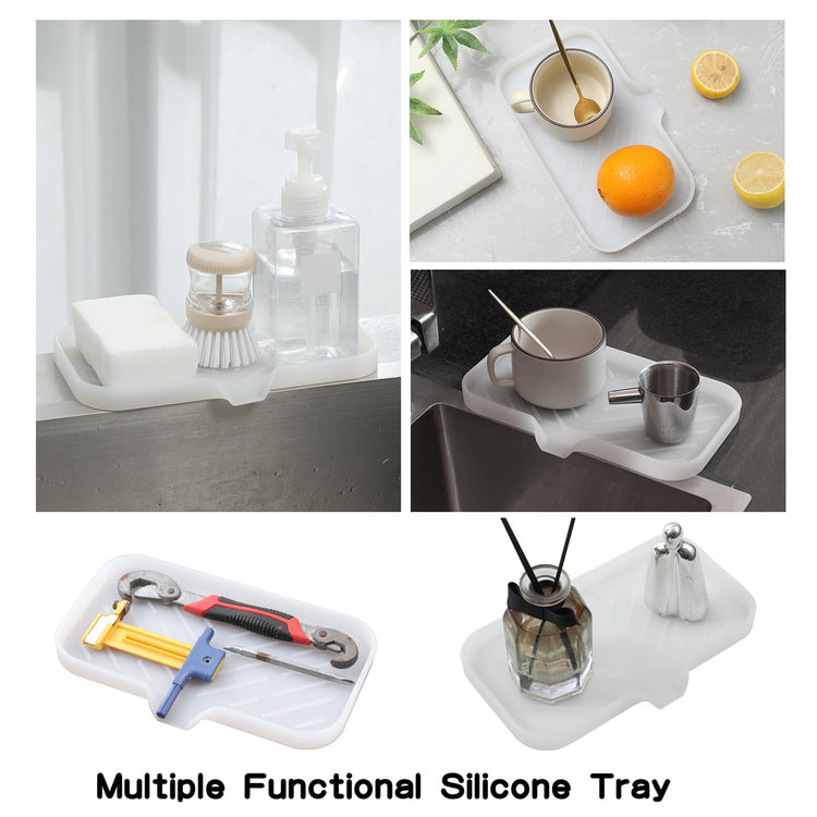 Silicone Soap Dish with Drain Spout