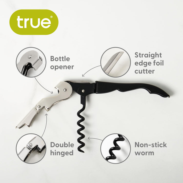 Truetap Double Hinged Waiter's Corkscrew Wine Opener