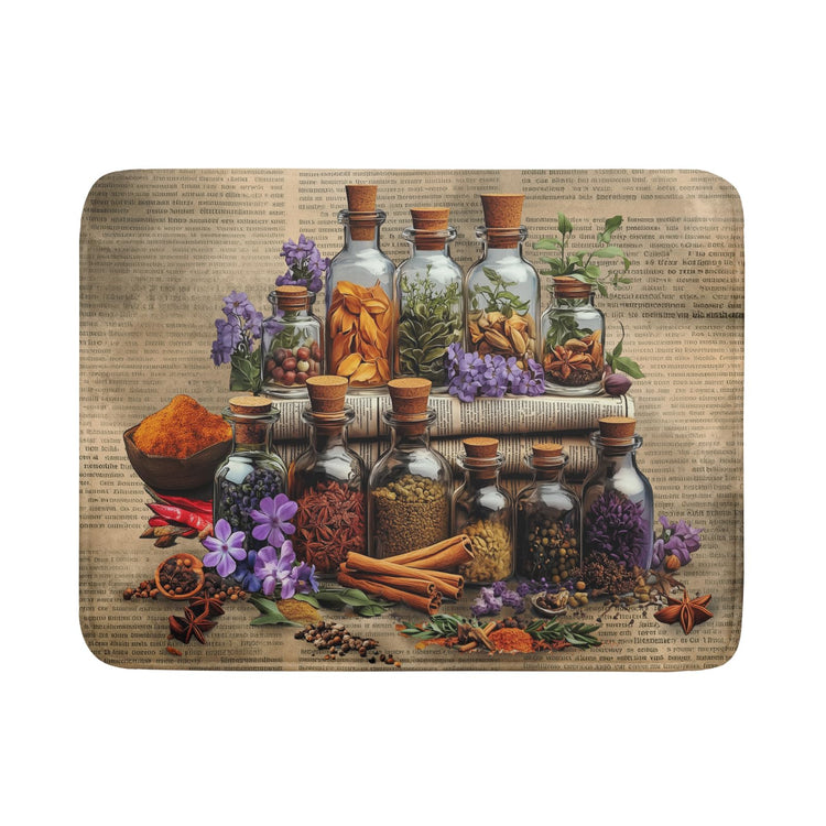 Herbs Kitchen Dish Drying Mat