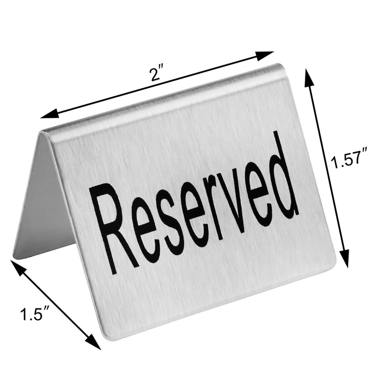 Stainless Steel Table Tent Sign (2 Count)