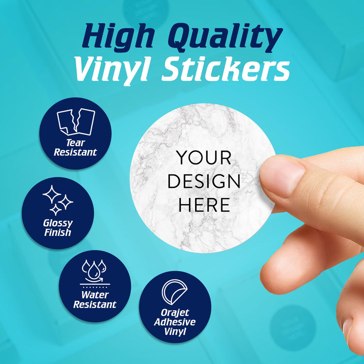 Custom Vinyl Stickers Your Image (100 Count)