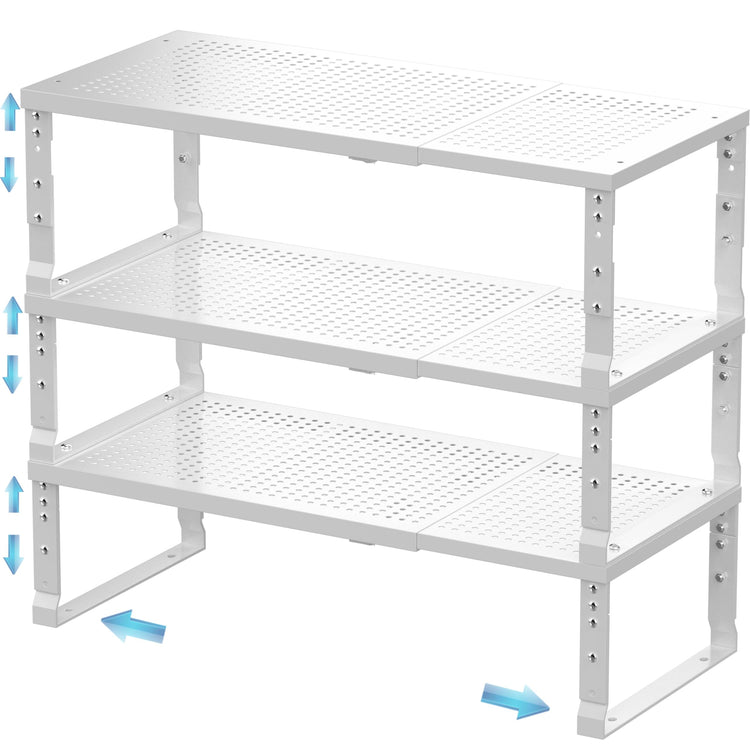 Expandable Spice Rack & Kitchen Cabinet Organizer (3 Count)