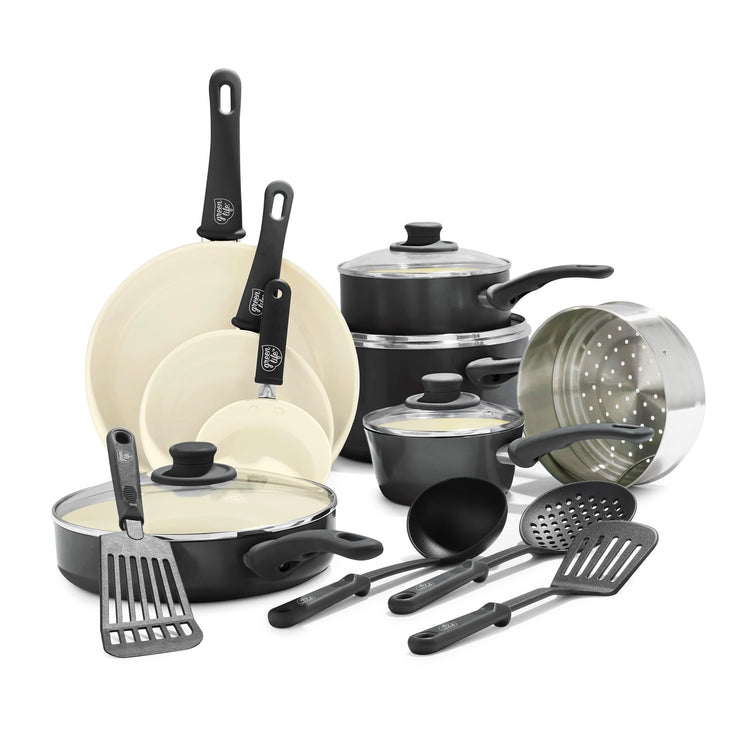 16 Piece Ceramic Nonstick Pots & Pans Cookware Set