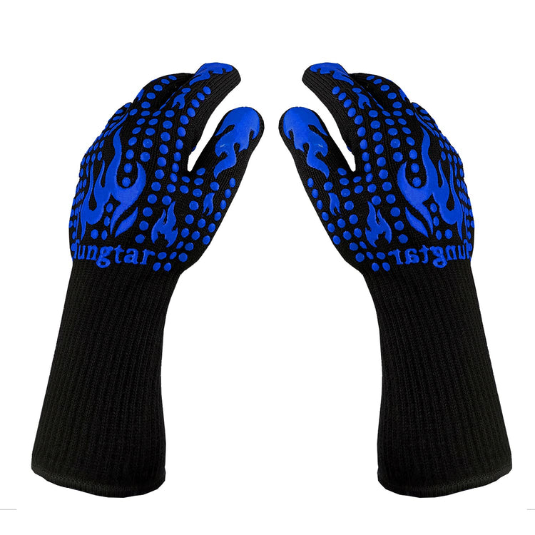 Oven Mitts Heat resistan BBQ Heat Proof Glove 1472℉ 14Inch Grill Glove for Men BBQ Gloves Gift Set for Cooking (2 Count)