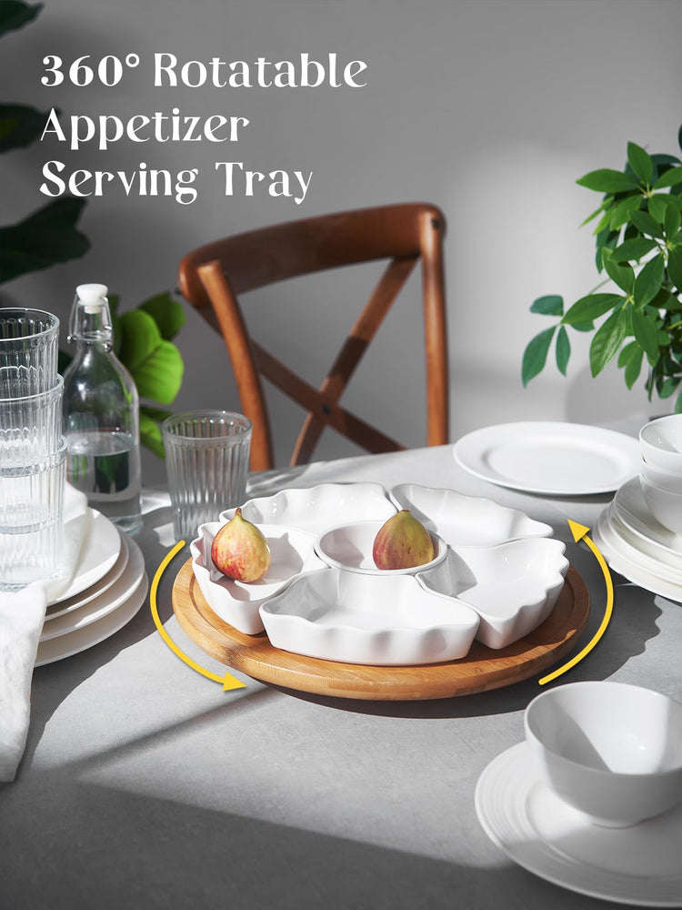 360° Rotatable Serving Tray and Platters