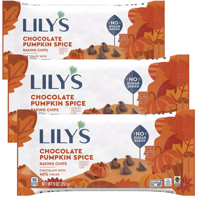 Chocolate Pumpkin Spice Baking Chips 9 Oz 3 Pack (3 Count)