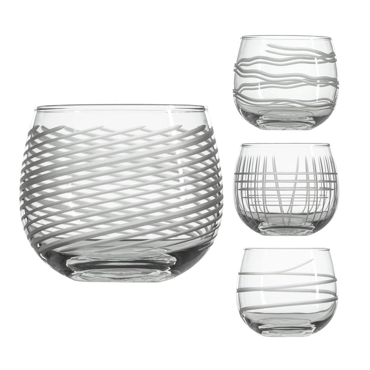 Symmetry Mixed Stemless Red Wine Tumbler 13 ounce (4 Count)