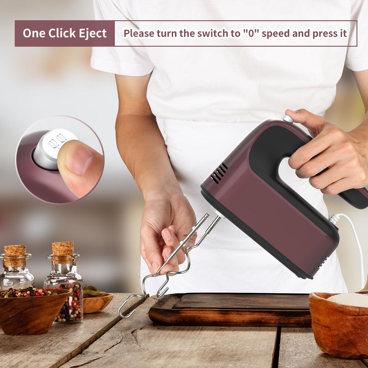 9 Speed Digital Hand Mixer Electric (5 Count)