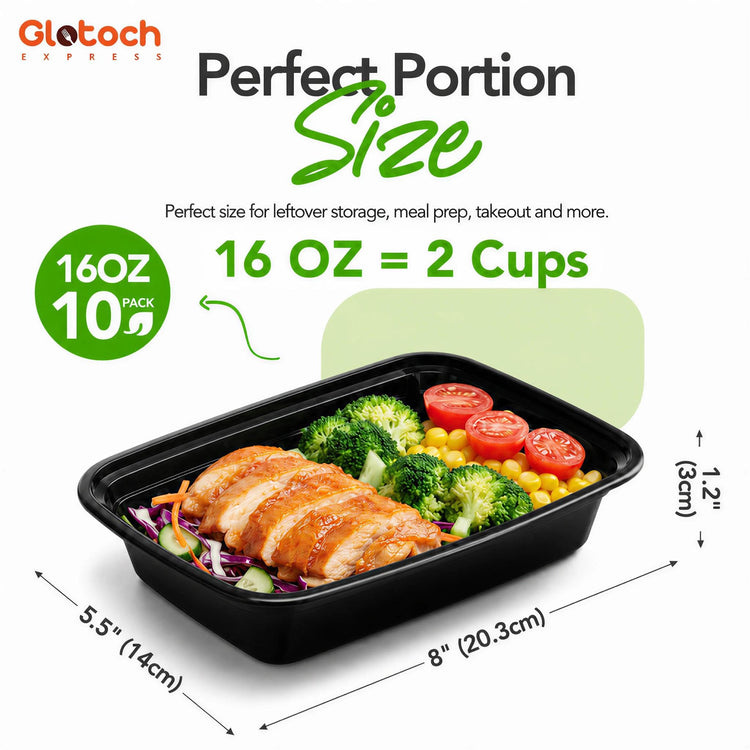 Glotoch Meal Prep Containers with Lids (10 Count)