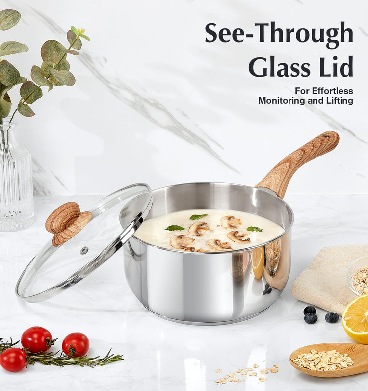 Stainless Steel Saucepan Set (4 Count)