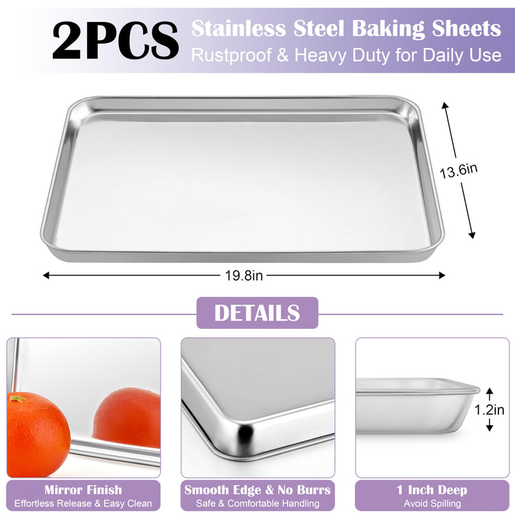 Large Baking Sheet with Wire Rack (4 Count)