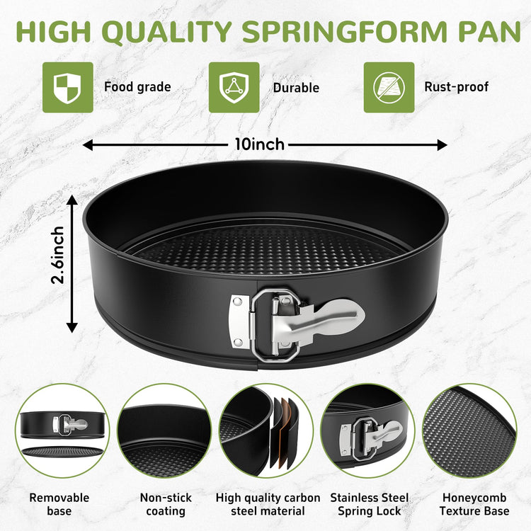 10 Inch Springform Pan with Removable Bottom