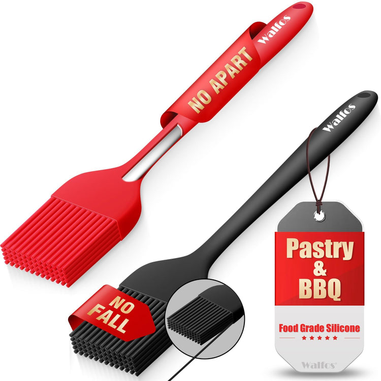 Pastry Brush 600℉ Heat Resistant Silicone Basting Small Brush For Baking Cooking BBQ Kitchen king (2 Count)