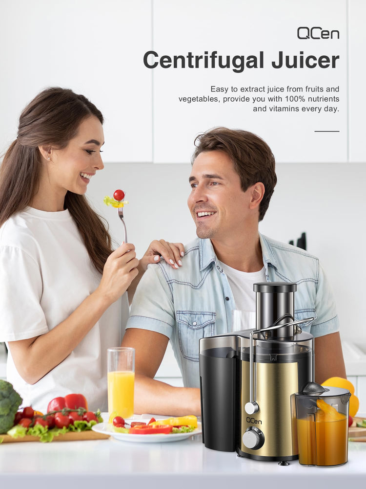 Juicer Machine 800W Centrifugal Juicer with Wide Mouth Feed Chute