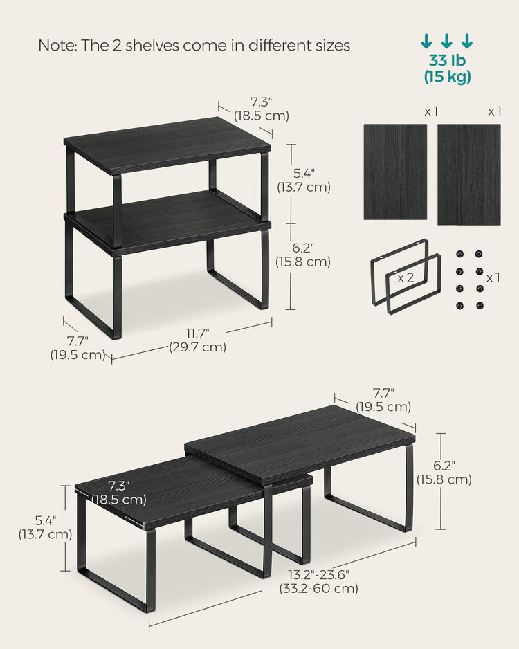 Cabinet Organizer Shelf (4 Count)