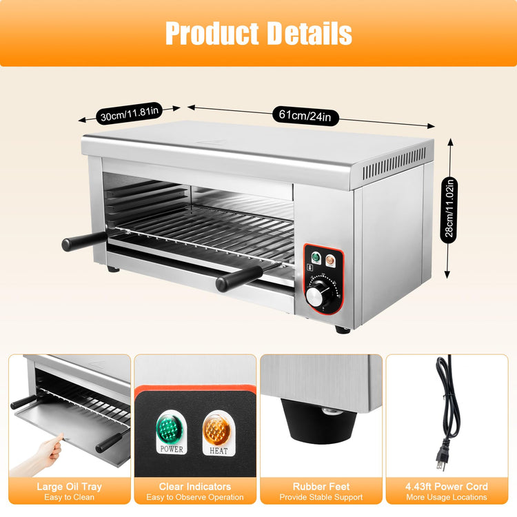 1500W Electric Cheese Melter Commercial Cheese Melter Cheesemelter Grill 122