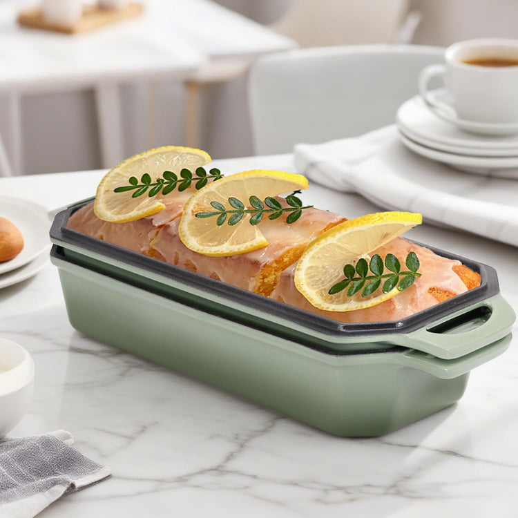 Bread Pan Cast Iron Loaf Pan with Lid Bread Loaf Pan 13x5 Inch Enameled Cast Iron Sourdough Bread Pan