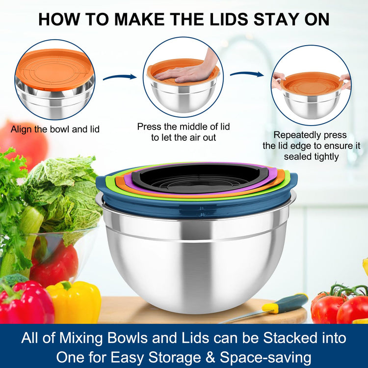 Mixing Bowls with Lids (8 Count)