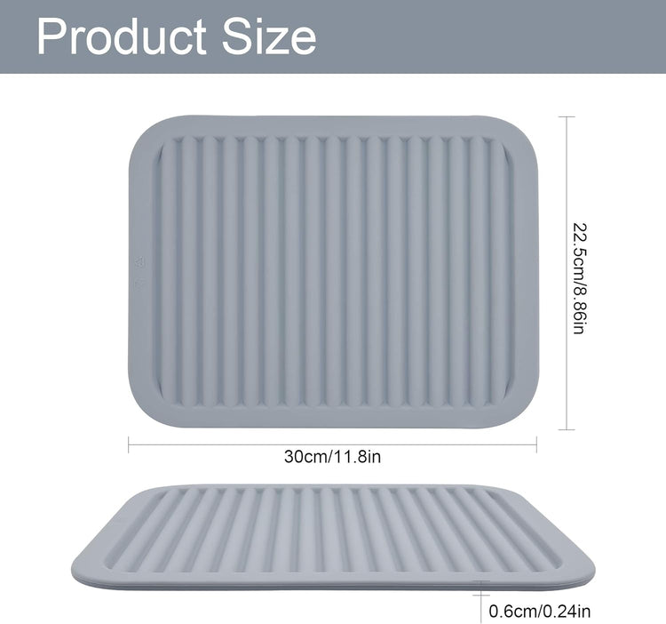 Silicone Trivets for Hot Dishes, Hot Pads for Kitchen-Versatile Trivet Mat for Hot Pots&Pans-Heat Resistant Mats for Counter&Table, Silicone Pot Holders-Dishes Drying Mat (9x12) Pack 2 Purple