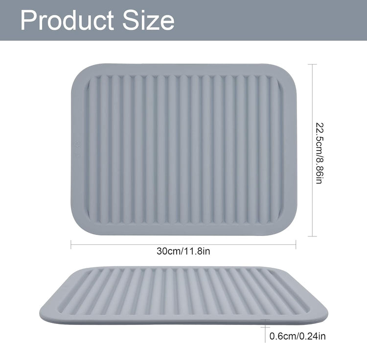 Silicone Trivets for Hot Dishes, Trivet Mat-Hot Pads for Kitchen-Versatile Trivet Mat for Hot Pots&Pans-Heat Resistant Mats for Counter&Table, Pot Holders-Dishes Drying Mat (9x12) Pack 2 Red