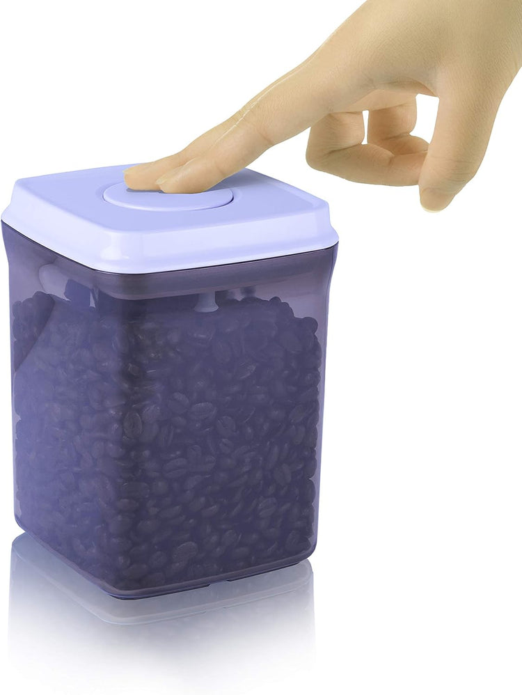 BopTop (1pc Brown Tinted) Airtight Food Storage Container – Mechanical Silicone Seal Canister - BPA-Free Stackable Sun-Resistant - 1.5Qt