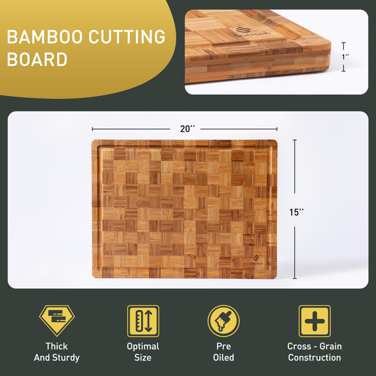 Extra Large Bamboo Wooden Cutting Board Wood Cutting Boards for Kitchen