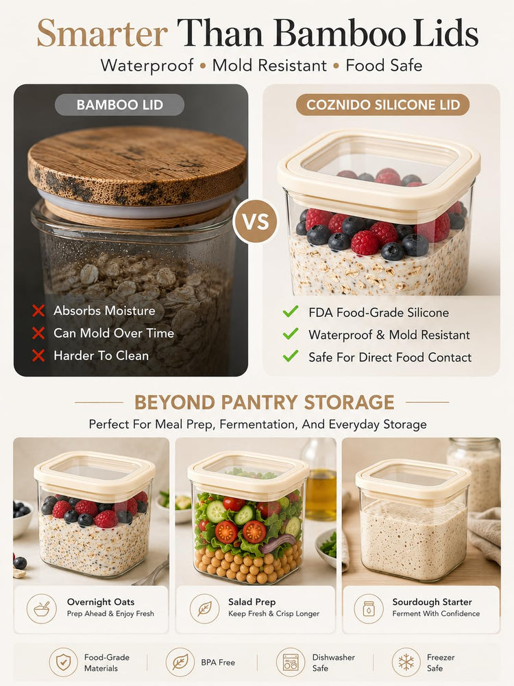 Small Glass Food Storage Containers with Glass Lids 4 pcs 24fl.oz (4 Count)