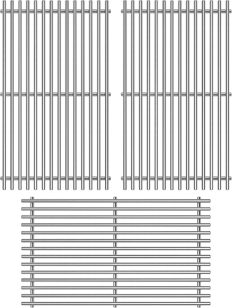 Grill Grates Parts for Weber Genesis II E-410, Weber Grill Parts Genesis 2 S-410, E/S-415, E/S-435, LX E/S-440, 66089, 66097, Flavorizer Bars Grids BBQ Grill Replacement Accessories 18 Inch