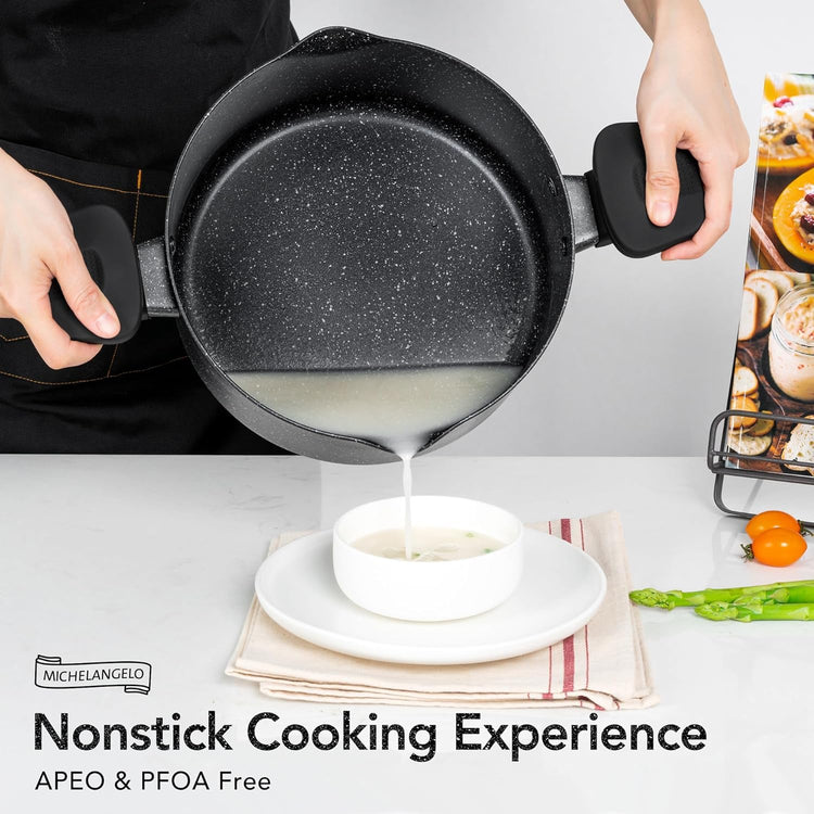 6 Quart Granite Nonstick Pasta Pot with Strainer Lid