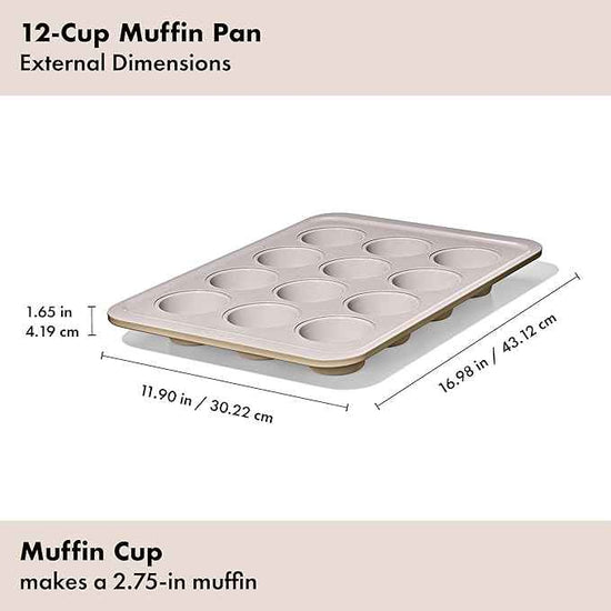 OXO Good Grips Non-Stick Pro Ceramic Coated Metal Bakeware 12 Cup Muffin Pan – Biscuit
