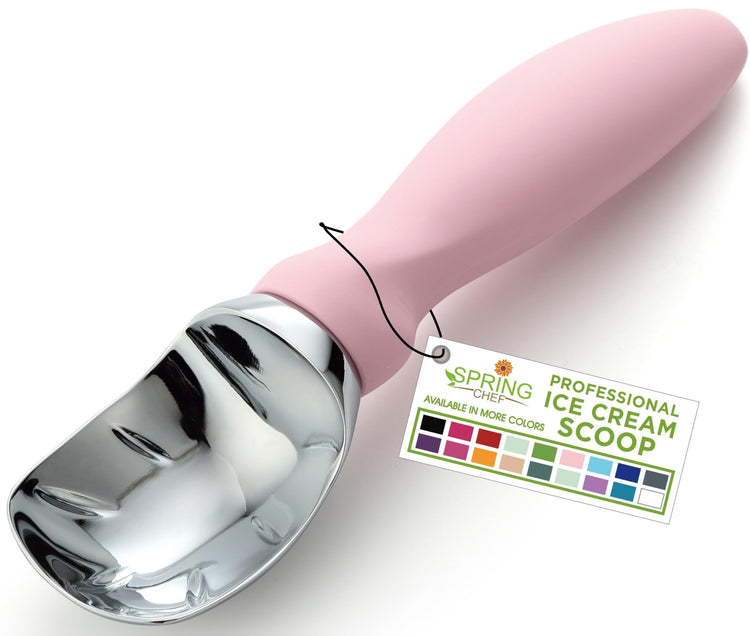 Heavy Duty Ice Cream Scoop with Soft Grip Handle
