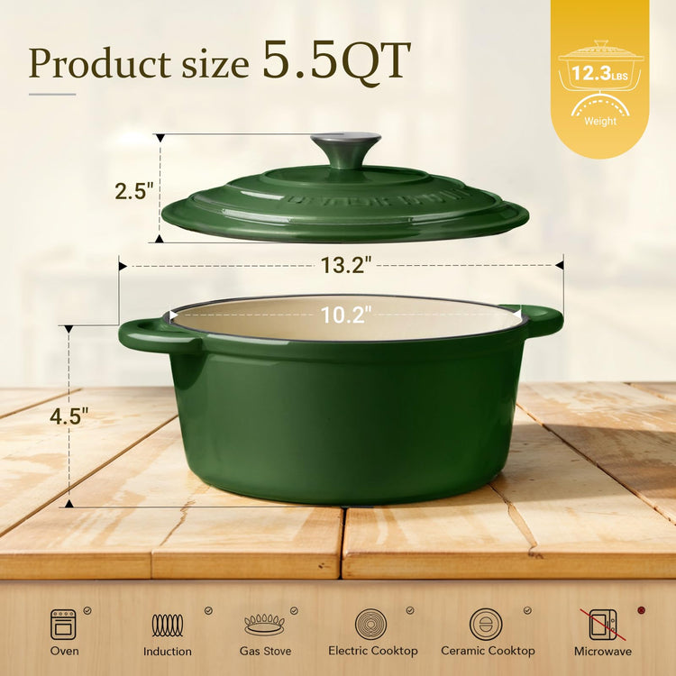 Enameled Cast Iron Dutch Oven