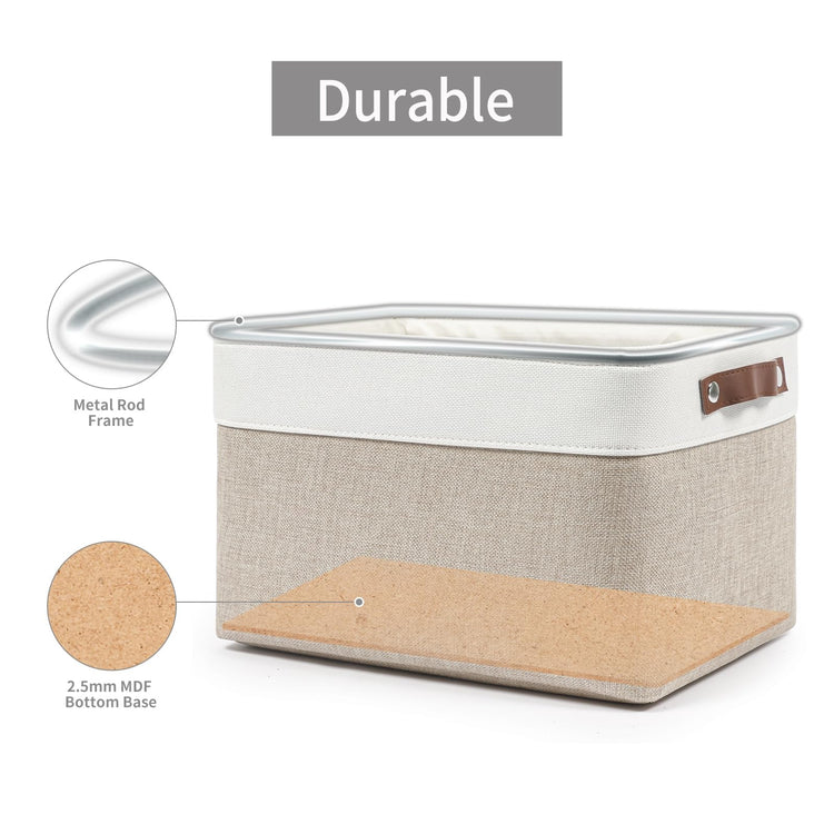 Storage Bins Large Fabric Storage Baskets for Shelves 3 Pack (3 Count)