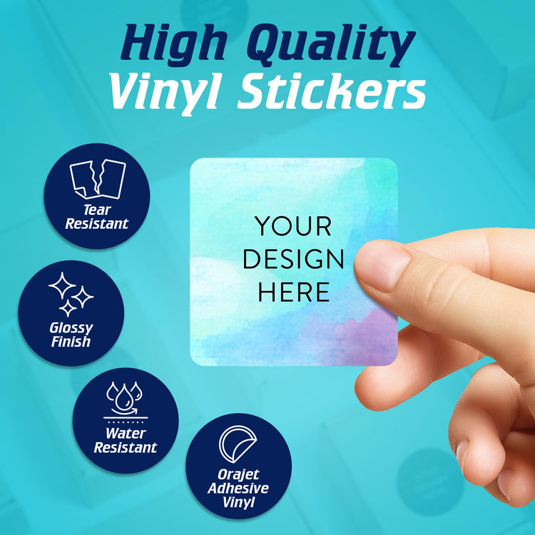 Custom Vinyl Stickers Your Image (100 Count)