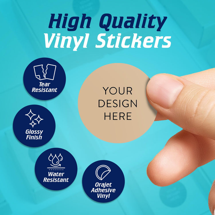 100 Custom Vinyl Stickers (100 Count)