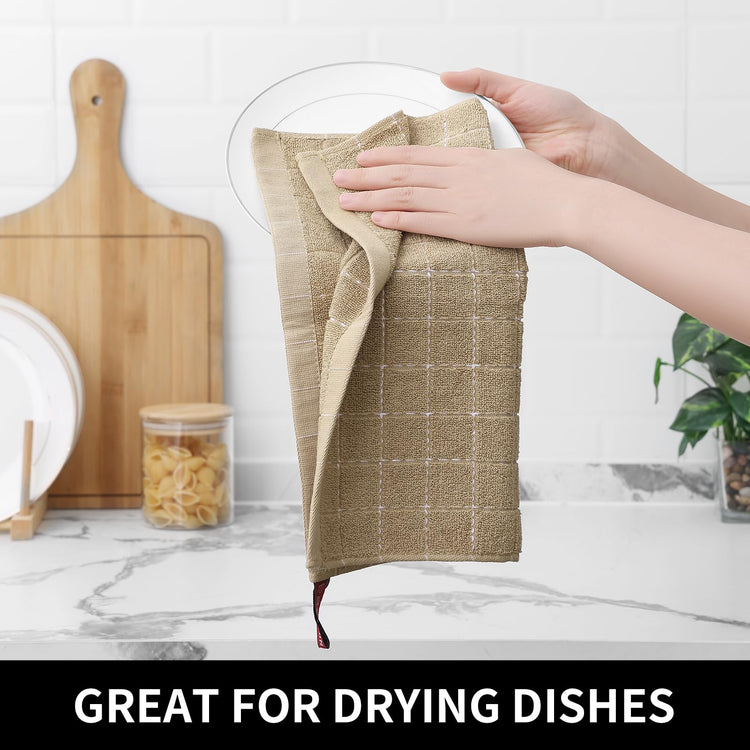100% Cotton Terry Kitchen Dish Cloths (6 Count)