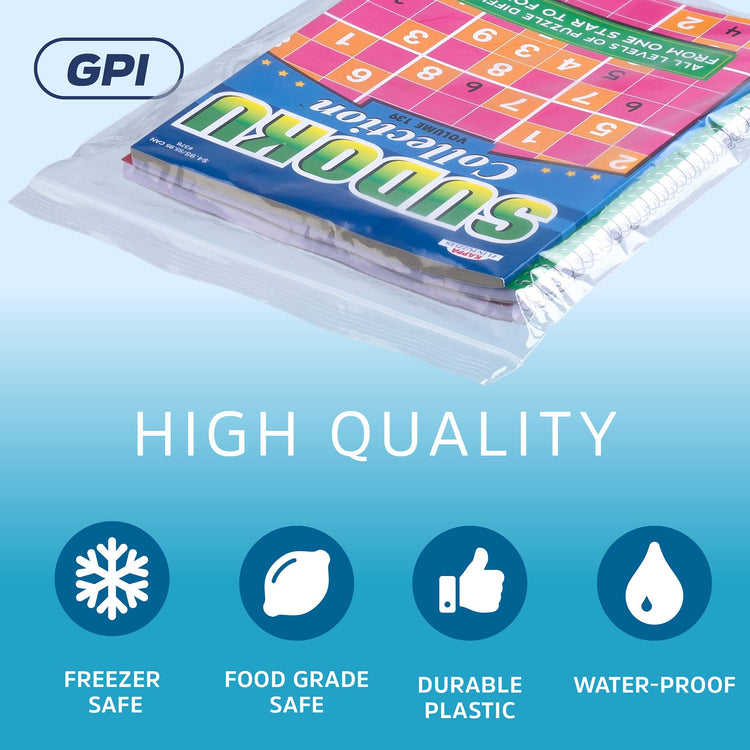 9" x 12" Zip Bags (200 Count)