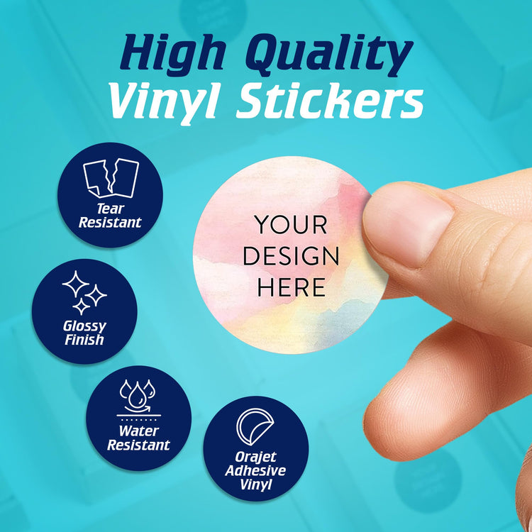 Custom Vinyl Stickers Your Image (100 Count)