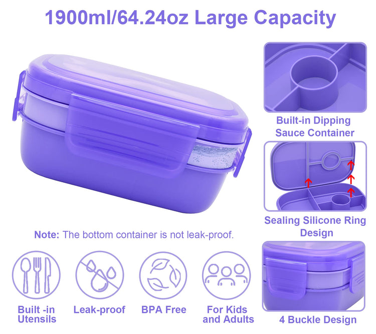 Leakproof Bento Box & Insulated Lunch Bag Set for School and Work