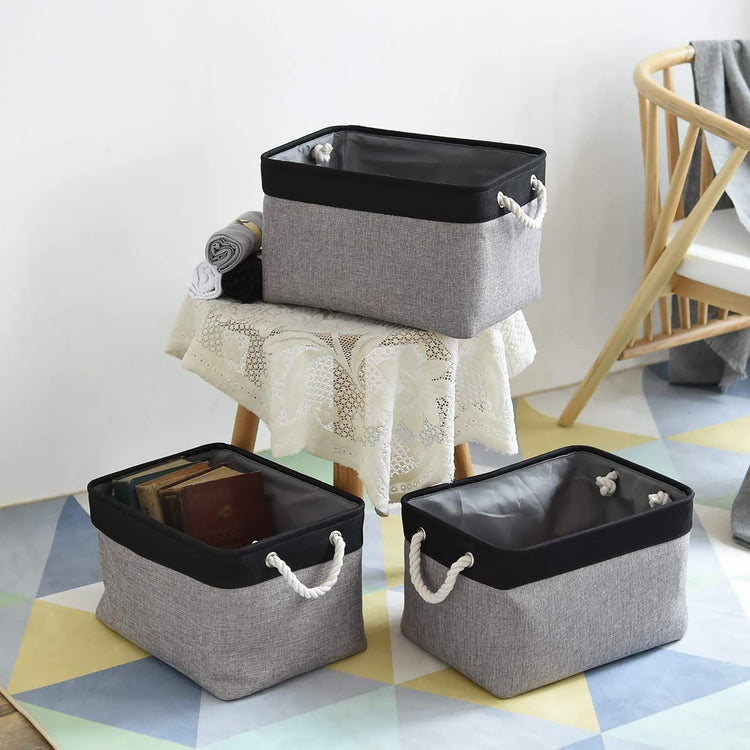 Storage Bins Storage Cubes Storage Containers for Organizing with Handles for Organizer Bins