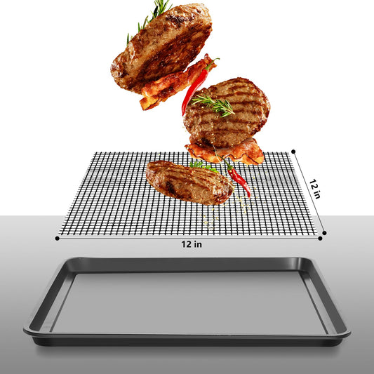 Air Fryer Oven Liners and Mesh Grill Mats Compatible with Ninja Foodi SP101 SP201 SP301