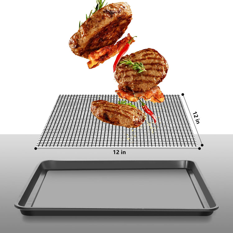 Air Fryer Oven Liners and Mesh Grill Mats Compatible with Ninja Foodi SP101 SP201 SP301