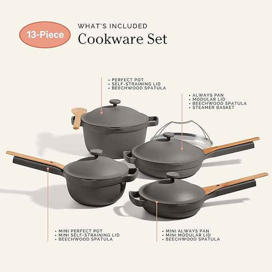 Our Place Cookware Set - 13-Piece Kit Including the Always Pan, Perfect Pot and Spatulas | Multifunctional, Toxin-Free Nonstick | Heat Safe up to 450°F | Oven, Stove, Induction Compatible | Char