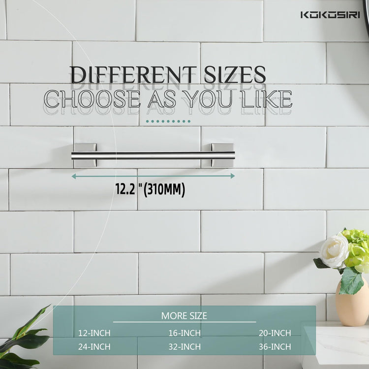 Hand Towel Bar 12 Inch Bathroom Towel Holder for Bath Kitchen Toilet Cabinet Chrome Stainless Steel B4005CH