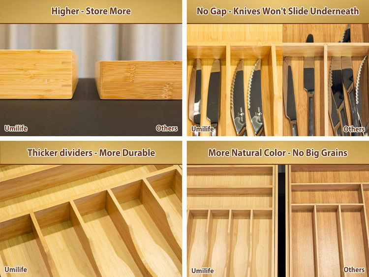 Large Expandable Kitchen Silverware Utensils Drawer Organizer