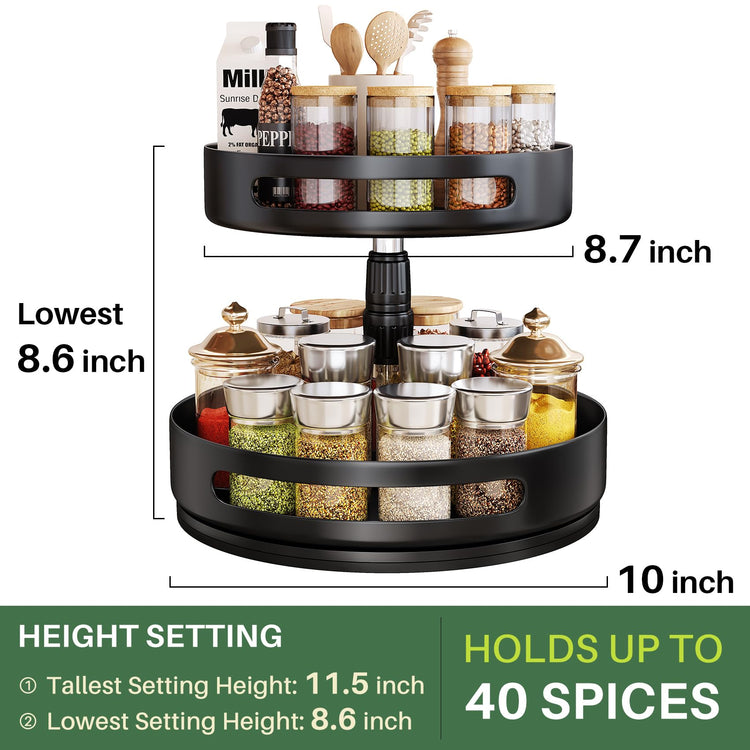 Lazy Susan Spice Rack Organizer for Cabinet