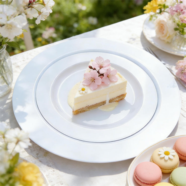 60PCS White Plastic Plates (60 Count)