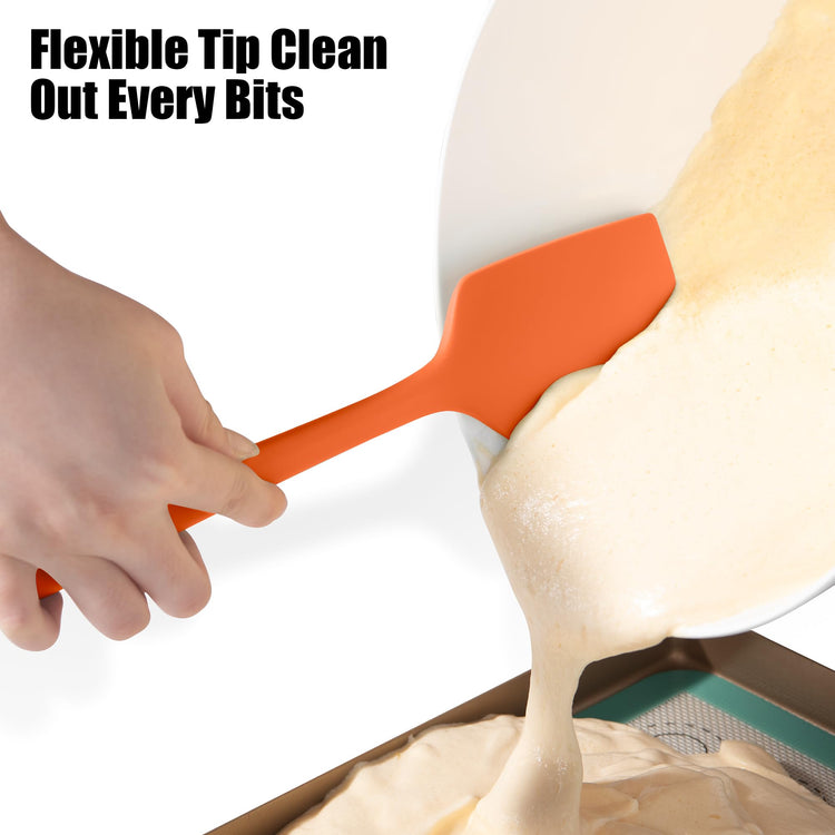 600°F Heat Resistant Silicone Spatula Scrapers (4 Count)